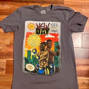 WWE New Day Comic Style Gray T-Shirt